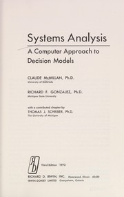 Cover of: Systems analysis: a computer approach to decision models