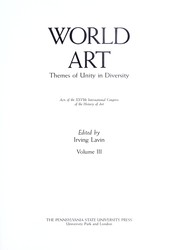 Cover of: World art by International Congress of the History of Art (26th 1986 Washington, D.C.)