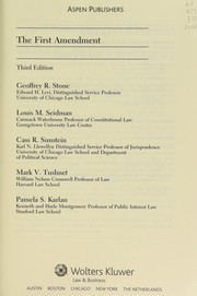 Cover of: The First Amendment