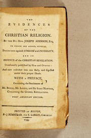 Cover of: The evidences of the Christian religion