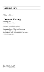 Cover of: Criminal law