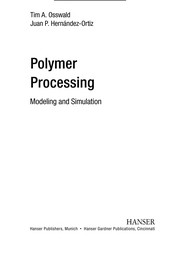 Cover of: Polymer processing: modeling and simulation