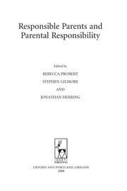 Cover of: Responsible parents and parental responsibility