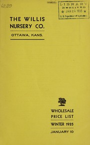 Cover of: Wholesale price list by Willis Nursery Company