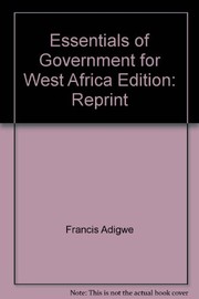 Cover of: Essentials of government for West Africa