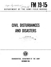 Cover of: Civil Disturbances And Disasters