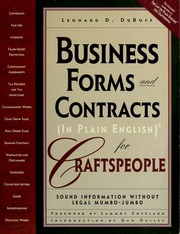 Cover of: Business forms and contracts (in plain English) for craftspeople