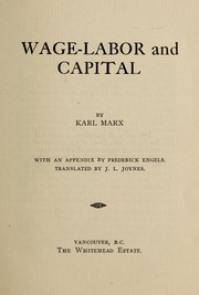 Cover of: Wage-labor and capital