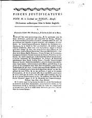 Cover of: Pieces justificatives pour M. le cardinal de Rohan, accusé: déclarations authentiques selon la forme angloise.