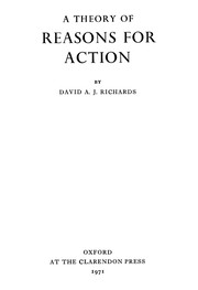 Cover of: A theory of reasons for action