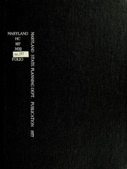 Cover of: State planning in Maryland