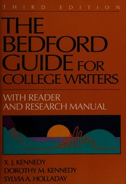 Cover of: The Bedford guide for college writers: with reader and research manual