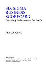 Cover of: Six Sigma Business Scorecard