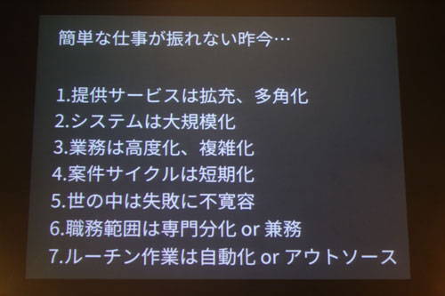 若手に簡単な仕事が振れない昨今