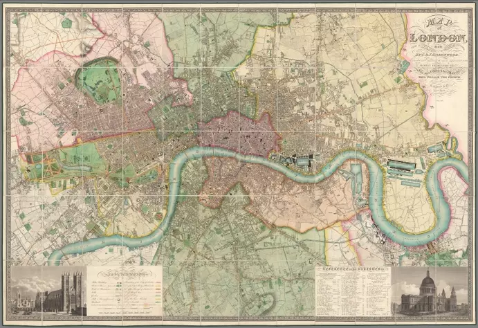 Map of London... Extended and Comprising the various improvements to 1835.;Greenwood, Christopher; Greenwood, John, 1791-1867;1835;10242.002