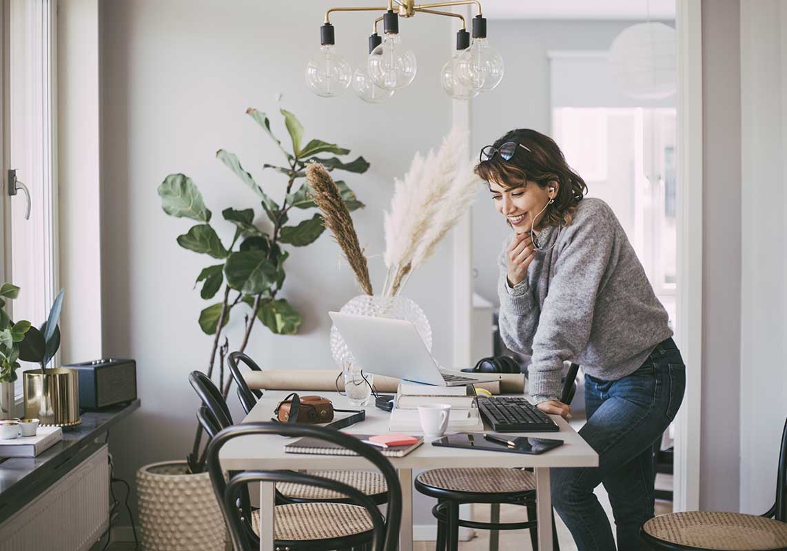 Woman on her laptop