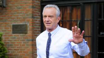 Robert Kennedy Jr. waves to camera | Christopher Peterson / SplashNews/Newscom