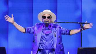 DJ Manny at the 2024 DNC | TANNEN MAURY/UPI/Newscom