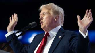 Former President Donald Trump speaks at the last night of the Republican National Convention | Tom Williams/CQ Roll Call/Newscom