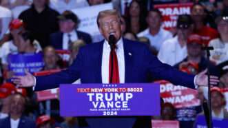 Former President Donald Trump speaks at a campaign rally | PETER FOLEY/UPI/Newscom