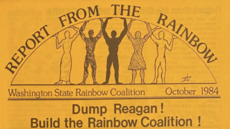 A logo for the Washington State Rainbow Coalition | Rainbow Coalition