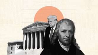 Donald Trump, the Supreme Court, and Justice Samuel Chase | llustration: Eddie Marshall | Steelyk | Abum | CNP | AdMedia | SIPA | Newscom |  | Dreamstime.com