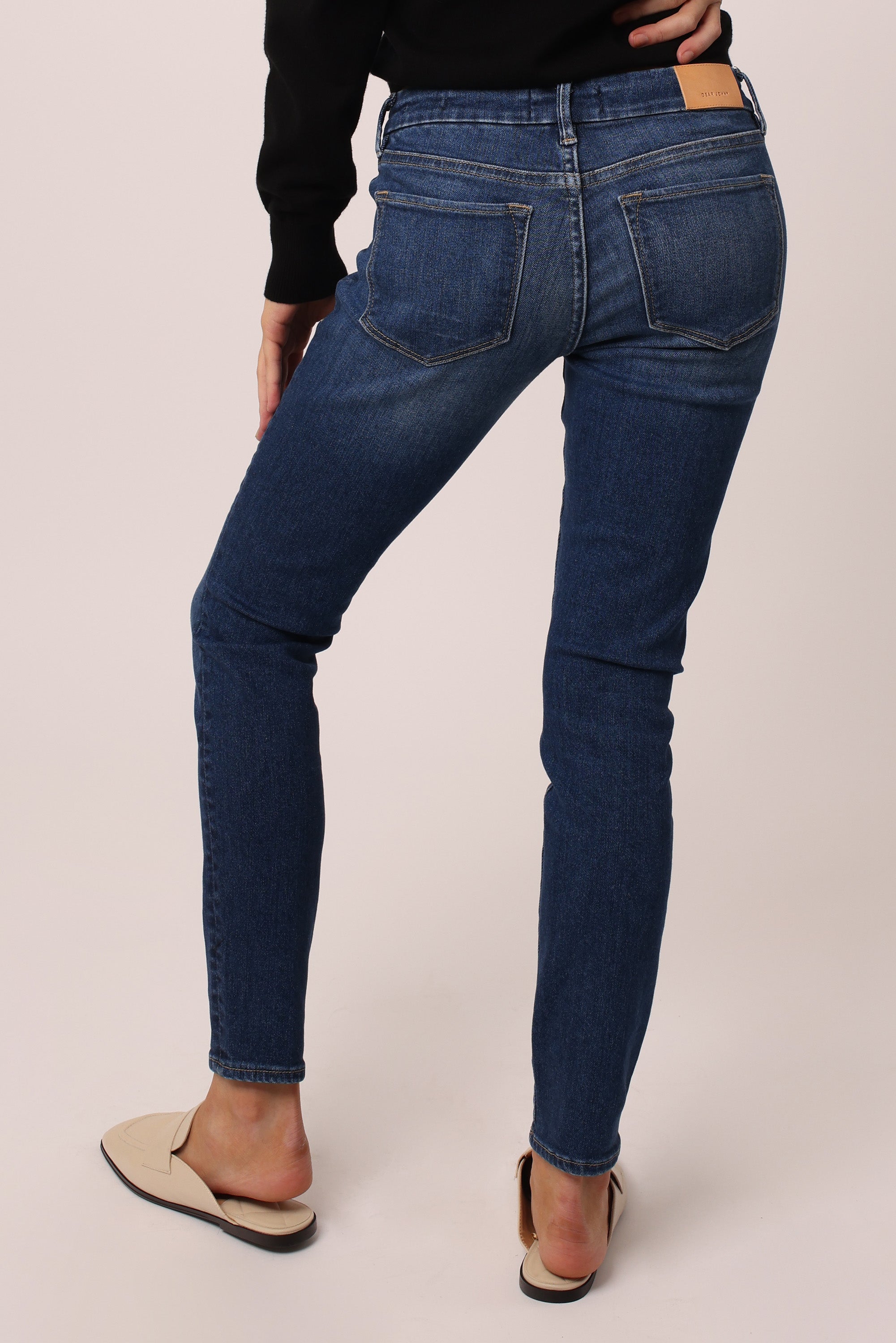 image of a female model wearing a JOYRICH MID RISE SKINNY JEANS MULLHOLLAND DEAR JOHN DENIM 