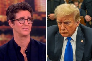 Rachel Maddow and Donald Trump