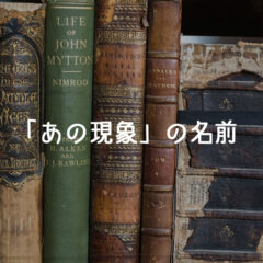 実は名前が付いている「あの現象」の名称まとめ