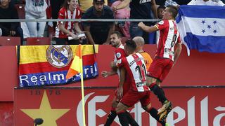 Sueño cumplido: la incómoda foto de Stuani con Zidane luego de anotar el gol del triunfo para el Girona