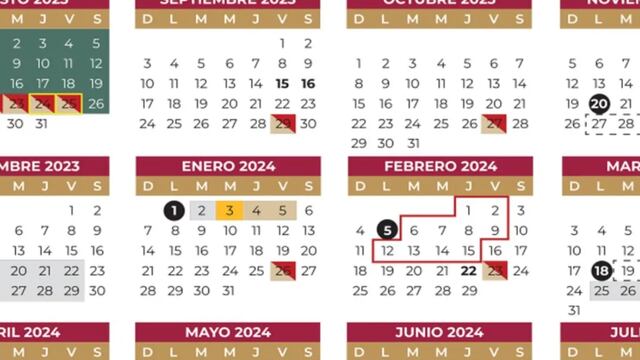 Calendario escolar 2024 México: conoce qué puentes y feriados programados para este año