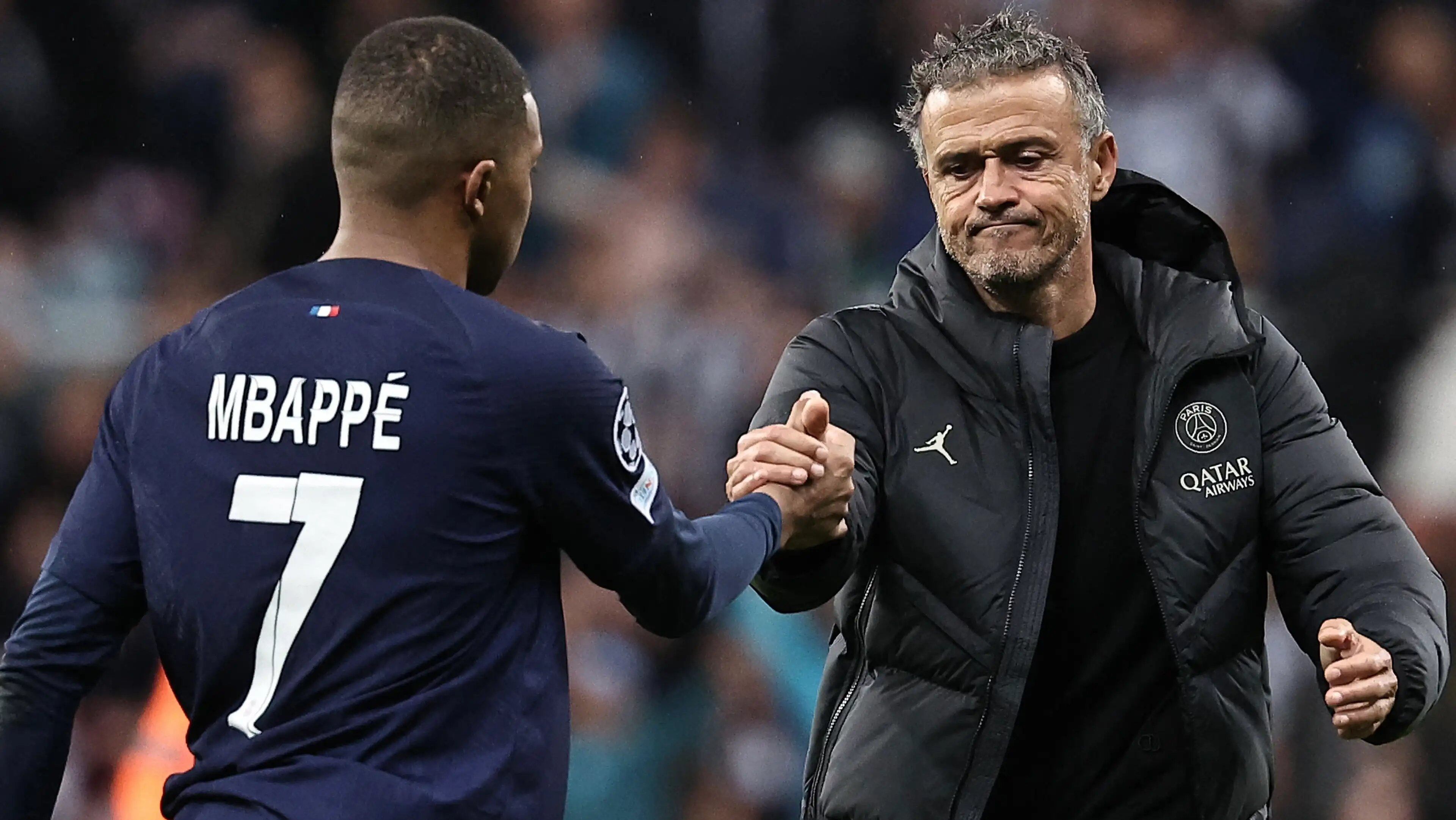 Luis Enrique negó haber sido insultado por Mbappé en el Clásico ante Marsella. (Foto: AFP)