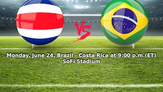 Brazil vs. Costa Rica: Live Stream, TV Channel, Date, Start Time, lineups
