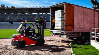 Melgar comenzó la instalación de nueva iluminación en el Monumental de la UNSA