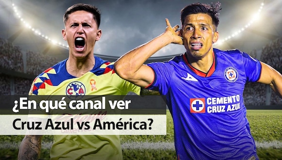 Sigue el clásico joven por TV y streaming online este 23 de mayo. Cruz Azul vs. América juegan en el Estadio Ciudad de los Deportes desde las 20:00 horas (CDMX). (Foto: AFP/Composición Depor)