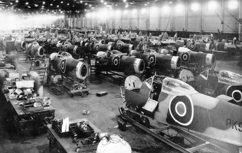 Castle Bromwich Supermarine Spitfire Factory during World War 2