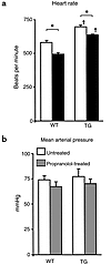 The effects of chronic propranolol treatment on heart rate in conscious mic