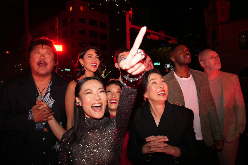 Benedict Wong, Zine Tseng, Eiza González, Jess Hong, Alex Sharp, Rosalind Chao, John Bradley, Jovan Adepo, and Liam Cunningham attend the 3 Body Problem World Premiere at SXSW on March 08, 2024 in Austin, Texas. 