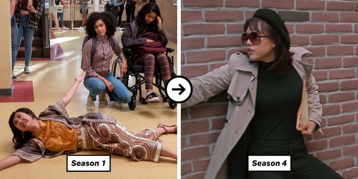 L-R: Eleanor Wong in Season 1 and Season 4