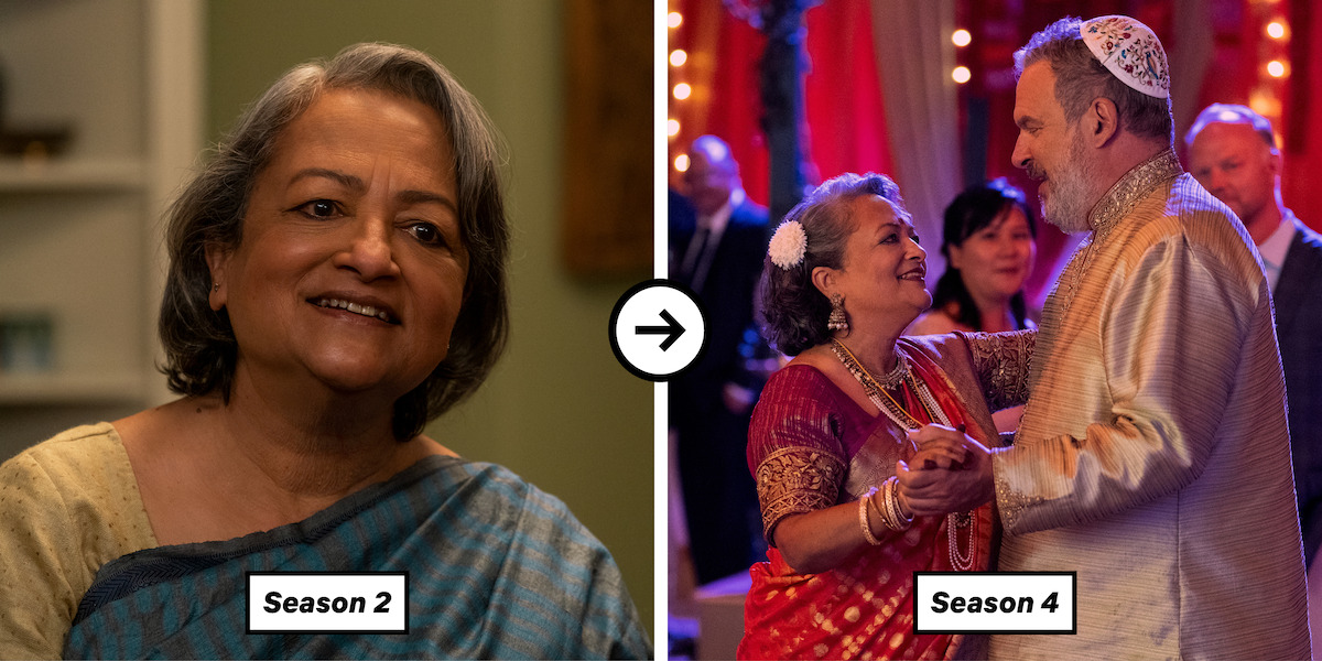 L-R: Nirmala in Season 2 and Season 4