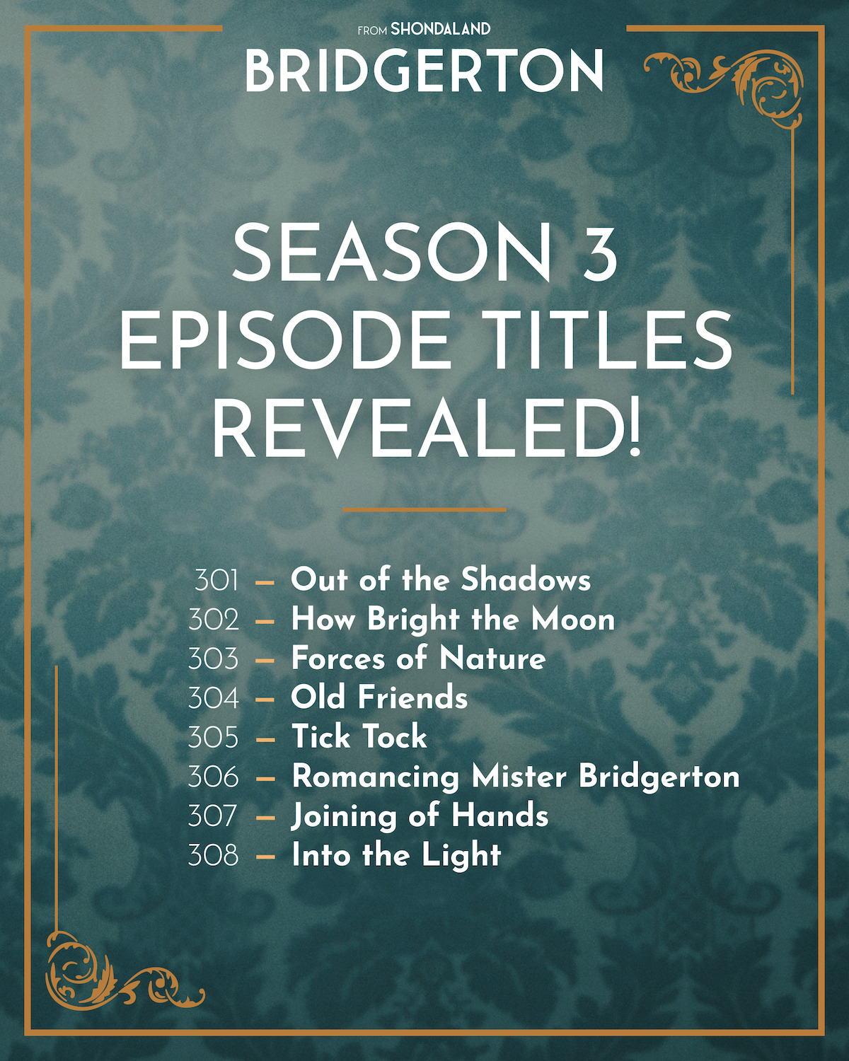 List of episode titles for season 3 of ‘Bridgerton’