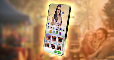 A mobile phone showing game play from the 'Virgin River' game