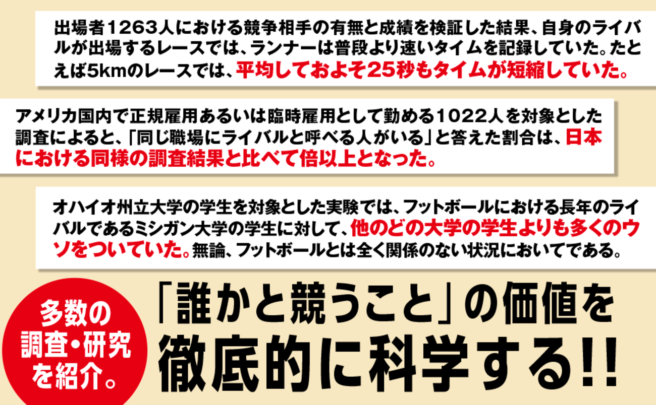 競争から「逃げてばかり」いる人は幸せになれない。大規模調査で判明した意外すぎる事実とは。