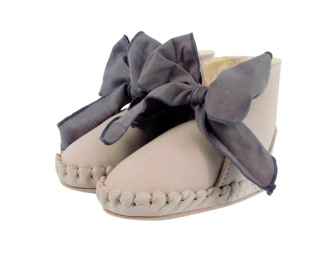 Pina Organza Booties | Lilac Nubuck + Lavender Cotton