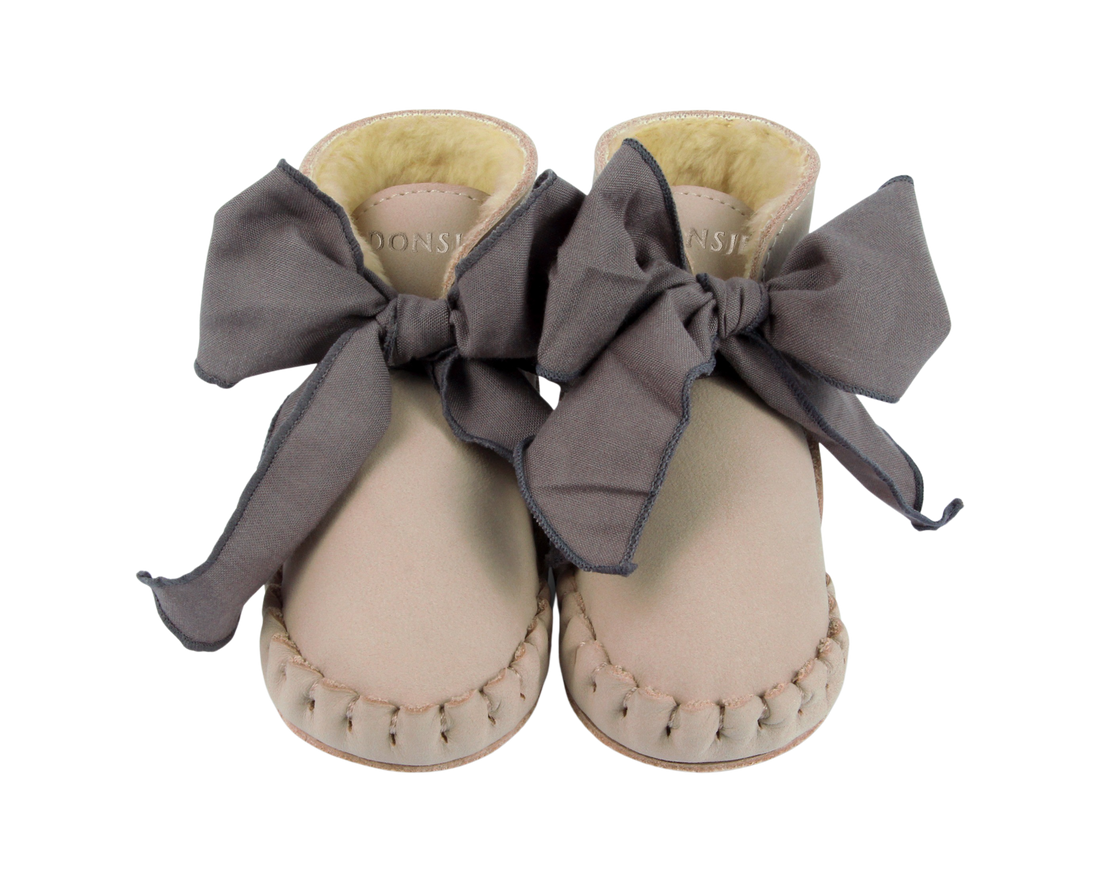 Pina Organza Booties | Lilac Nubuck + Lavender Cotton