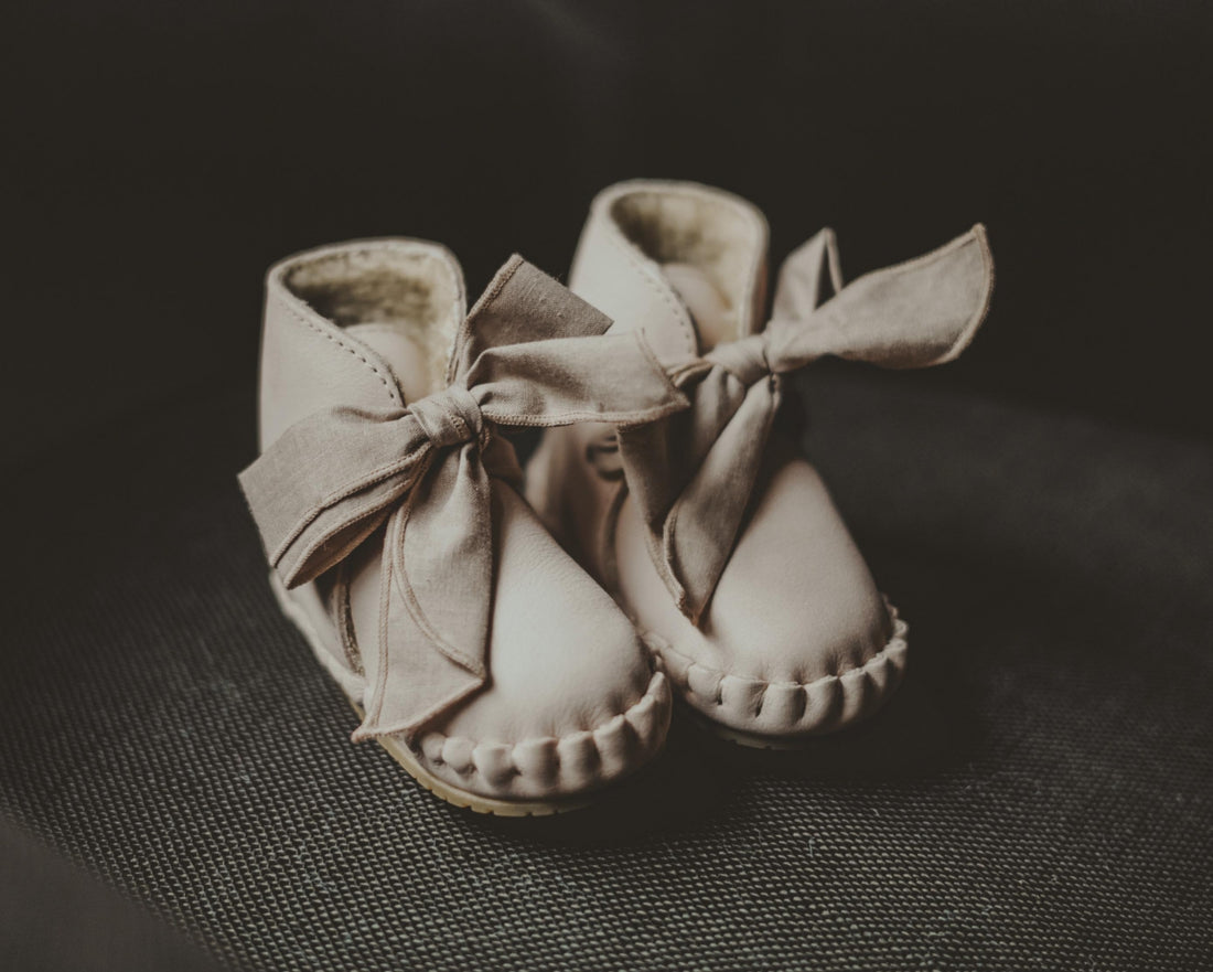 Pina Organza Booties | Powder Nubuck + Mocha Cotton