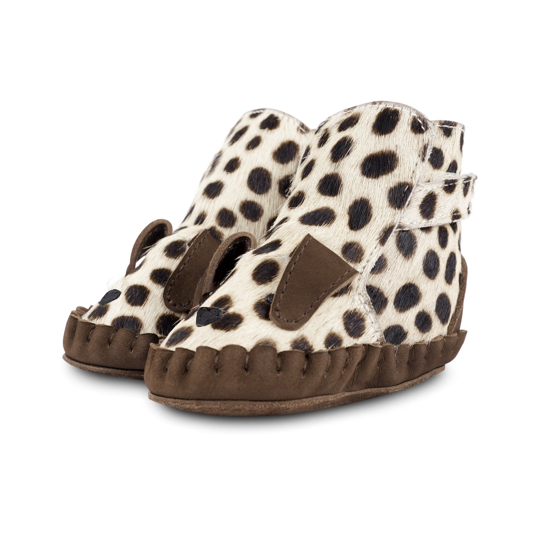 Kapi Exclusive Booties | Dalmatian | Black Spotted Cow Hair