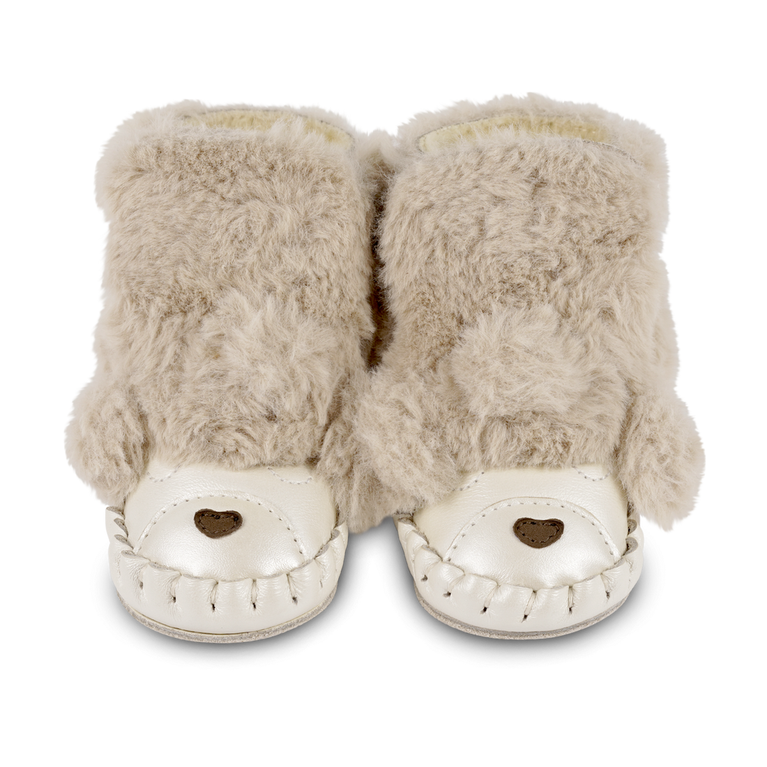 Kapi Exclusive Booties | Poodle | Light Beige Soft Faux Fur