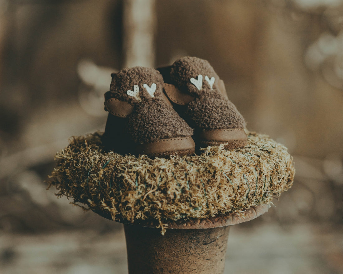 Richy Booties | Stag | Hazelnut Curly Faux Fur