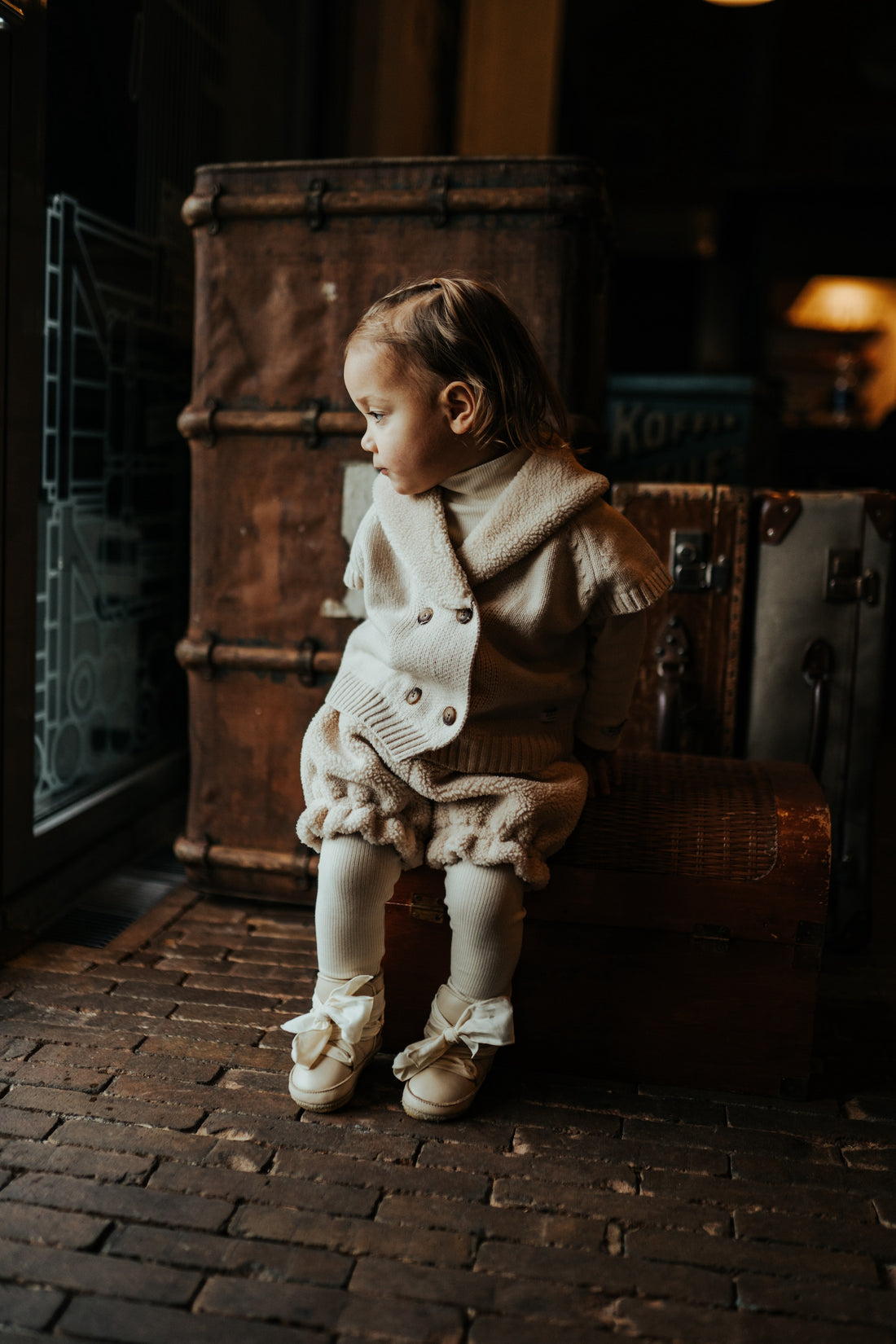 Anouk Booties | Cream Leather